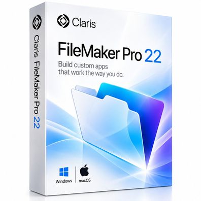 Claris FileMaker Pro 22 Vollversion für Windows & macOS - Datenbank Software