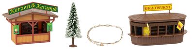 Faller 134002 2 Weihnachtsmarktbuden mit be Spur H0