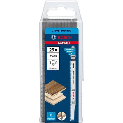 Bosch 25x Expert Wood 2-side clean T 308 B Stichsägeblatt - 2608900552