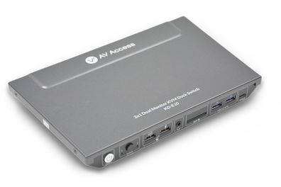 AV Access Dockingstation mit KVM-Switch 100 W Dual HDMI 4K 60 Hz USB-C LAN