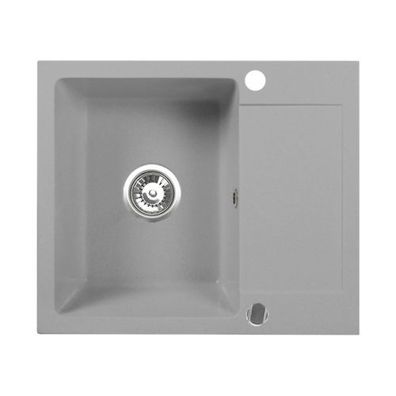 Manestein Granitspüle Cordeo 59 rechteckig 59 x 50 cm mit Abtropffläche Grau
