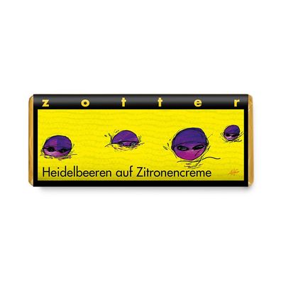 Zotter Schokolade Heidelbeeren auf Zitronencreme Bio