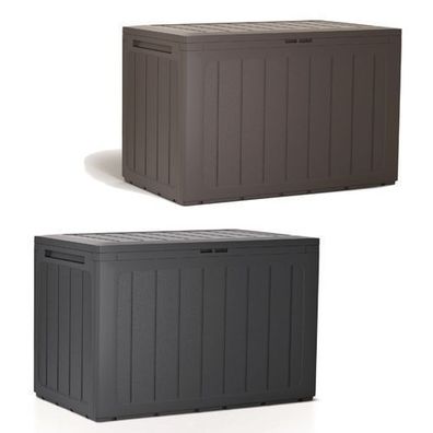 Boardebox Gartenbox Kissenbox Gartentruhe Verschließbar (190 Liter, Anthrazit)