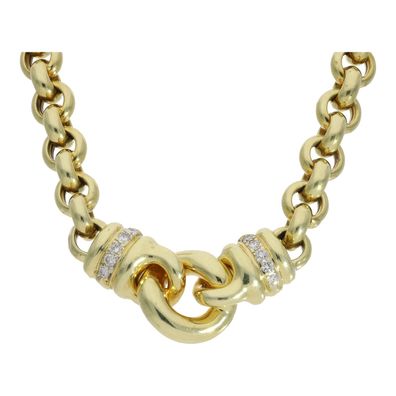 Goldkette 585 Collier Brillanten Erbskette Damen 25326742 Second Hand, wie neu