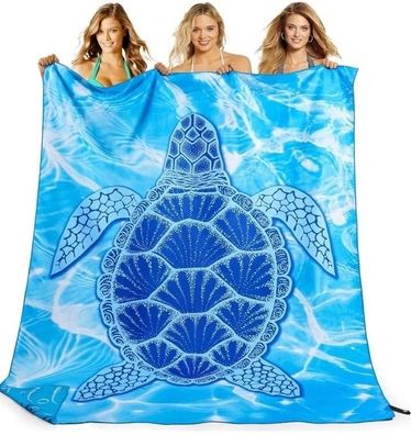 KUOGAS Strandtuch XXL 200x145 cm, roß Schnelltrocknendes Mikrofaser Handtuch