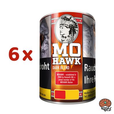 Mohawk Dark Blend Feinschnitt Tabak Dose 6x 100g