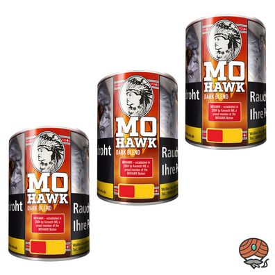 Mohawk Dark Blend Feinschnitt Tabak Dose 3x 100g