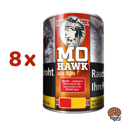 Mohawk Dark Blend Feinschnitt Tabak Dose 8x 100g