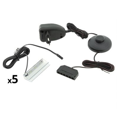 5- Punkt LED Glasbodenbeleuchtung weiß