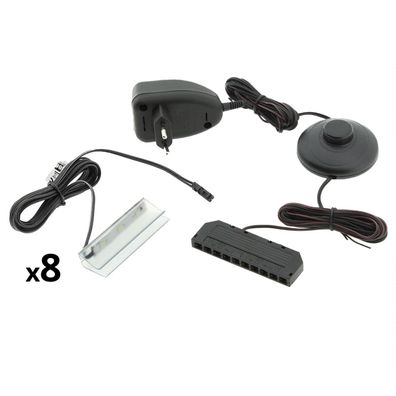 8 - Punkt LED Glasbodenbeleuchtung weiß