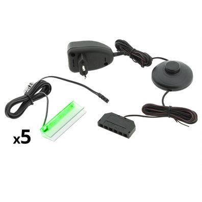 5- Punkt LED Glasbodenbeleuchtung grén