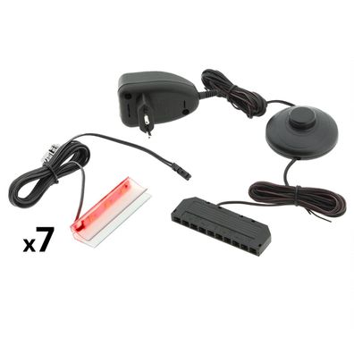 7- Punkt LED Glasbodenbeleuchtung rot