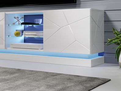 LED - Beleuchtung fér TV - Lowboard QUI 200 blau