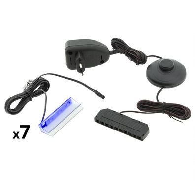 7- Punkt LED Glasbodenbeleuchtung blau