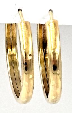 Schlichte Gold Creolen 8K/0,333 Gelbgold