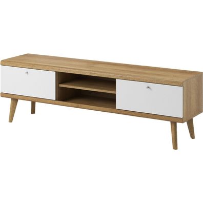 TV Lowboard PIRMO 02 riviera eiche / weiß