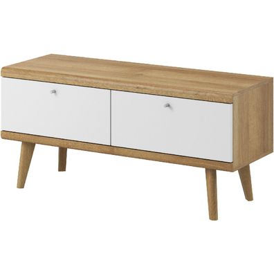 TV Lowboard PIRMO 01 riviera eiche / weiß