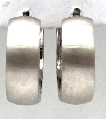 Massive Creolen 0,925 Sterlingsilber mattiert