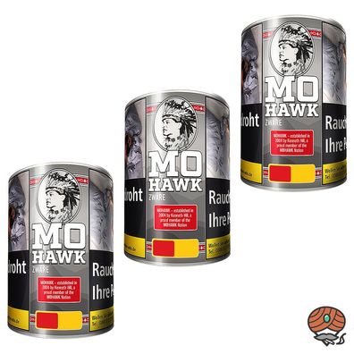 Mohawk Zware Drehtabak Zigarettentabak Dose 3x 125g
