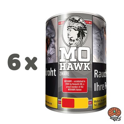 Mohawk Zware Drehtabak Zigarettentabak Dose 6x 125g