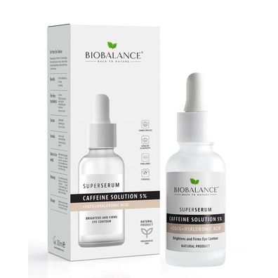 Bio Balance Koffeinlösung 5% straffend/aufhellend Tag/Nacht Augenserum 30ml