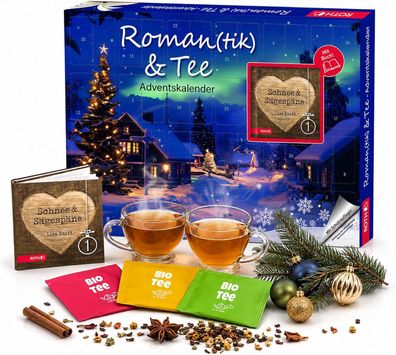 ROTH Roman(tik) & Bio-Tee-Adventskalender - 24 Bio-Teesorten mit täglicher Geschichte