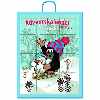 Trötsch Adventskalender Der kleine Maulwurf mit 24 Büchern 37x49cm