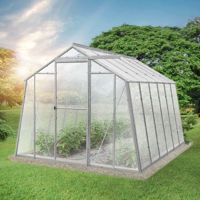 Gewächshaus Hobby L, Breite 2,47 m, verzinkte Konstruktion mit 4 mm Nörpelglas