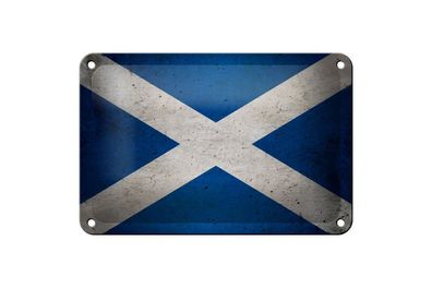 Blechschild Flagge Schottland Fahne, 3 vers. Größen, Spruch