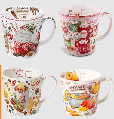 1 Kaffeebecher Sweet Winter, Kürbis, Glühwein, Kaffeetasse Tassen Teetassen Becher