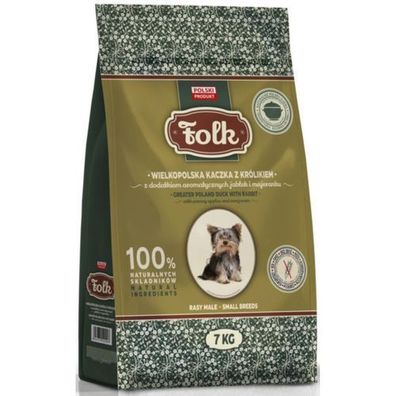 Trockenfutter für Hunde FOLK MINI Wielkopolska Ente mit Kaninchen 7 kg