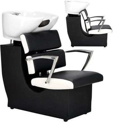 Friseur-Waschsessel Olga mit Keramikbecken, Armatur & Handbrause
