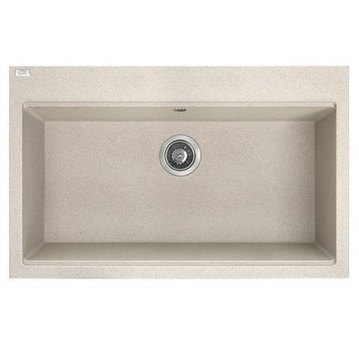 Granitspüle Einzelbecken TAU 50x80 Beige | Siphon im SET!