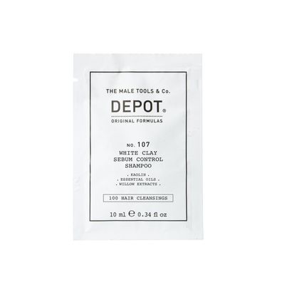 Depot 100 Haarreinigung #107 Kaolin Haarshampoo zur Regulierung von Talg 10ml