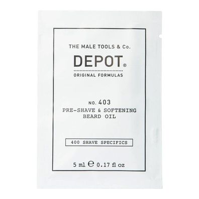 Depot 400 Shave Specifics #403 schwarzer Pfeffer Erweichendes Pre-Shaving Öl 5ml