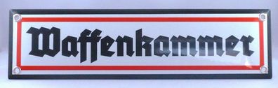 Emailleschild Waffenkammer 8 x 30 cm NEU!