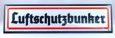 Emailleschild Luftschutzbunker NEU!