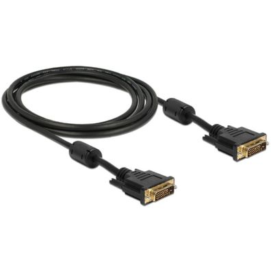 DELOCK DVI Kabel DVI(24 + 1) -> DVI(24 + 1) St/St 2.00m Gold