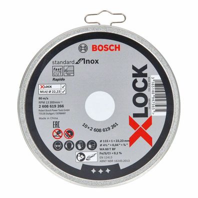 Bosch X-LOCK Trennscheibe Standard for Inox
