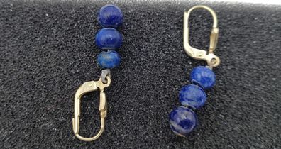 Ohringe 14K/0,585 mit Lapislazuli