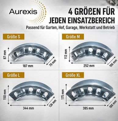 Aurexis Wandschlauchhalter Alu Rund Gartenschlauchhalter | 4 Größen wählbar