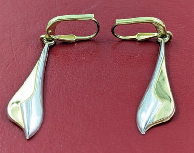Vintage Hängeohrringe 8K/0,333 Gelb- und Weißgold
