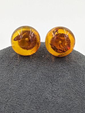 Bernstein Ohrstecker 8K / 0,333 Gold