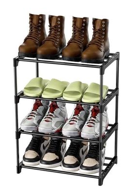 Magrimaxio Schuhregal Metall, Schuhaufbewahrung mit 4 Ebenen für 8 Paar Schuhe