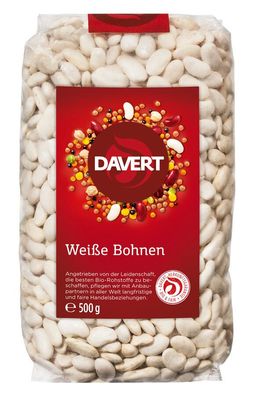 3x Davert Weiße Bohnen 500g 500g