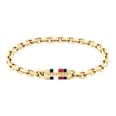 Tommy Hilfiger Herren Armband 2790653 Edelstahl, Gold plattiert