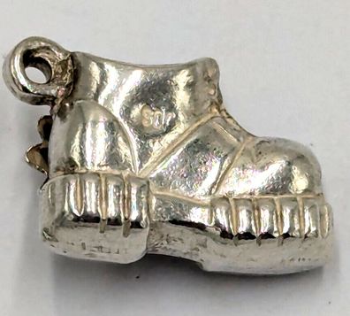 Vintage Charrivarianhänger Wanderschuh 0,800 Silber