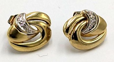 Vintage Gold Ohrstecker 8K/0,333 Gelbgold Zirkon