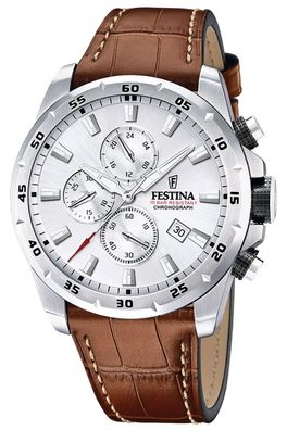 Festina Herrenuhr Chronograph Braun/Silberfarben F20692/1