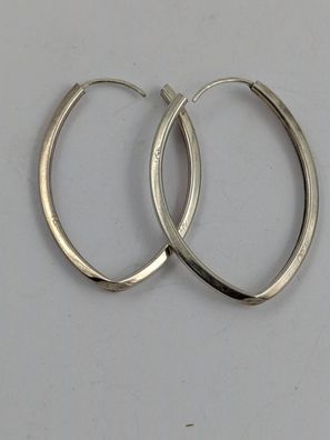 Eckige Designer Creolen 0,925 Sterlingsilber